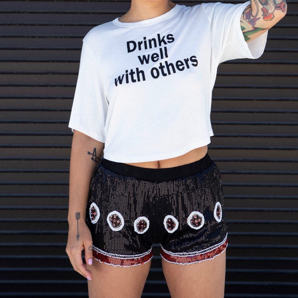 Sparkle sequin glitter shorts